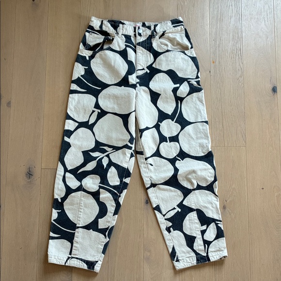 Gorman Black and Cream FRUIT Patterned Jeans 🍏🍑 - Picture 2 of 8